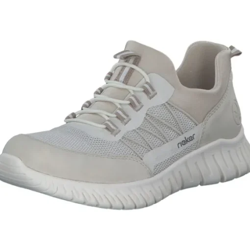 Rieker M5358, Schnürschuhe, Damen, crema/kreide/offwhite/perlcrem