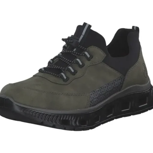 Rieker M6058, Schnürschuhe, Damen, liane/schwarz/schwarz