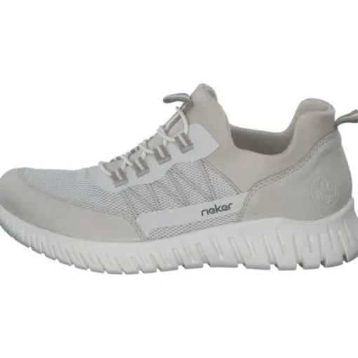 Rieker M5358, Schnürschuhe, Damen, crema/kreide/offwhite/perlcrem