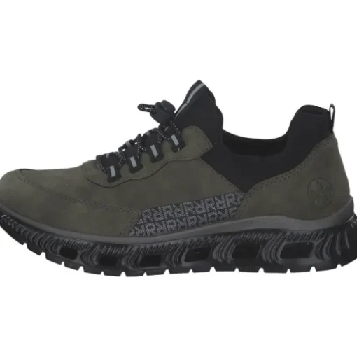 Rieker M6058, Schnürschuhe, Damen, liane/schwarz/schwarz