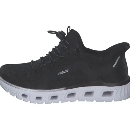 Rieker M6066, Schnürschuhe, Damen, schwarz/negro/schwarz