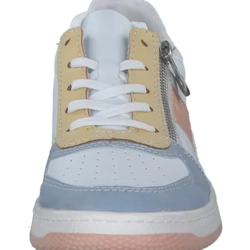 Rieker M5520, Schnürschuhe, Damen, aqua/weiss/sun/aprikot/blassli