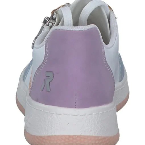 Rieker M5520, Schnürschuhe, Damen, aqua/weiss/sun/aprikot/blassli
