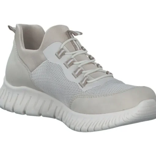 Rieker M5358, Schnürschuhe, Damen, crema/kreide/offwhite/perlcrem