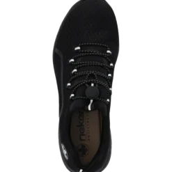 Rieker M5070, Schnürschuhe, Damen, Schwarz