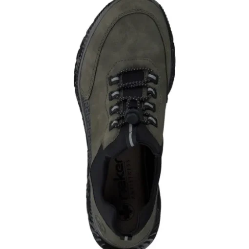 Rieker M6058, Schnürschuhe, Damen, liane/schwarz/schwarz