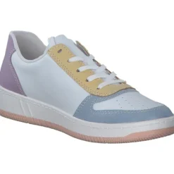 Rieker M5520, Schnürschuhe, Damen, aqua/weiss/sun/aprikot/blassli