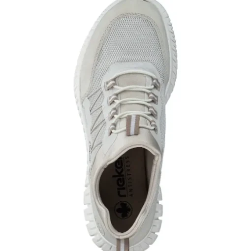 Rieker M5358, Schnürschuhe, Damen, crema/kreide/offwhite/perlcrem