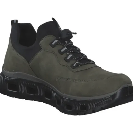 Rieker M6058, Schnürschuhe, Damen, liane/schwarz/schwarz