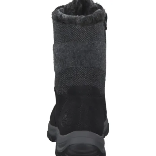 Rieker M9643, Schnürstiefel, Damen, schwarz/schwarz/grau/anthrazit