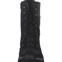 Rieker M9643, Schnürstiefel, Damen, schwarz/schwarz/grau/anthrazit
