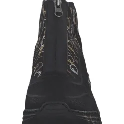 Rieker M4953, Stiefeletten, Damen, schwarz/schwarz-metallic