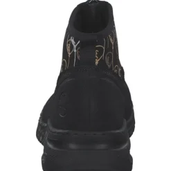 Rieker M4953, Stiefeletten, Damen, schwarz/schwarz-metallic