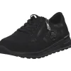 Rieker N1411, Schnürschuhe, Damen, schwarz/schwarz-metallic/black