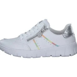 Rieker N1313, Schnürschuhe, Damen, weiss/silber/weiss