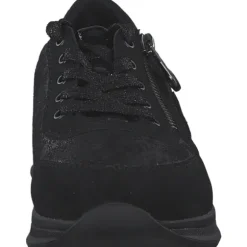 Rieker N1411, Schnürschuhe, Damen, schwarz/schwarz-metallic/black