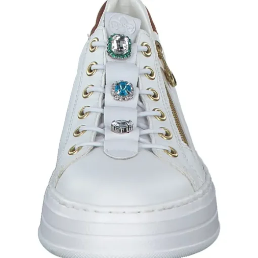 Rieker N5452, Schnürschuhe, Damen, Weiß