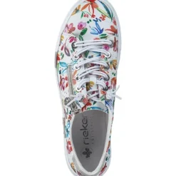 Rieker N4940, Schnürschuhe, Damen, Weiß