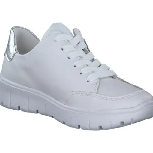 Rieker N1313, Schnürschuhe, Damen, weiss/silber/weiss