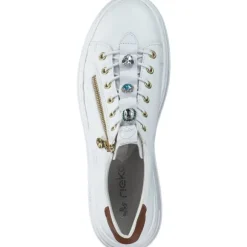 Rieker N5452, Schnürschuhe, Damen, Weiß