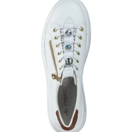 Rieker N5452, Schnürschuhe, Damen, Weiß