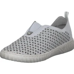 Rieker N0965, Slipper, Damen, weiss/cement