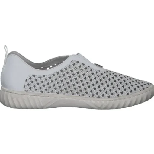 Rieker N0965, Slipper, Damen, weiss/cement