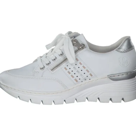 Rieker N8321, Sneakers Low, Damen, Weiß