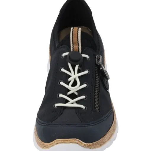 Rieker N4263, Sneakers Low, Damen, Pazifik Marine Schwarz
