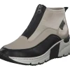 Rieker N6352, Stiefeletten, Damen, Schwarz/Weiss