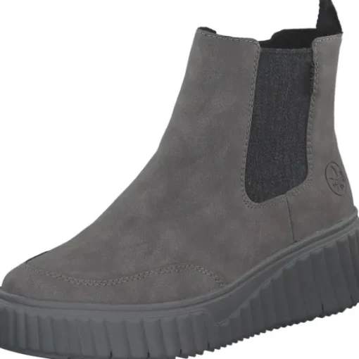 Rieker N2553, Stiefeletten, Damen, grey/anthrazit