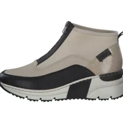 Rieker N6352, Stiefeletten, Damen, Schwarz/Weiss