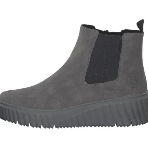 Rieker N2553, Stiefeletten, Damen, grey/anthrazit