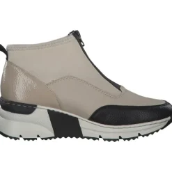 Rieker N6352, Stiefeletten, Damen, Schwarz/Weiss