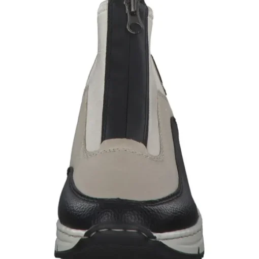 Rieker N6352, Stiefeletten, Damen, Schwarz/Weiss