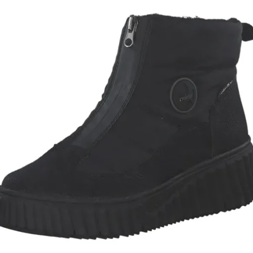 Rieker N2550-00, Winterstiefel, Damen, Schwarz/Schwarz