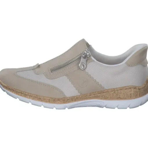 Rieker N42G5, Schnürschuhe, Damen, perle/kreide