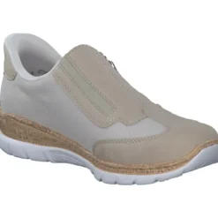 Rieker N42G5, Schnürschuhe, Damen, perle/kreide
