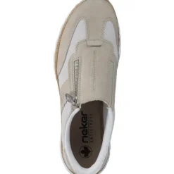 Rieker N42G5, Schnürschuhe, Damen, perle/kreide