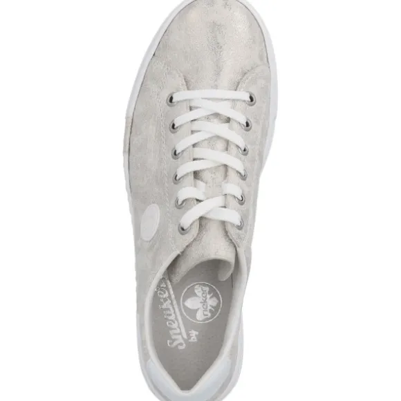 Rieker N49W1, Schnürschuhe, Damen, beige-gold/weiss