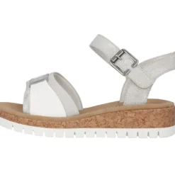 Rieker V4365, Keilsandaletten, Damen, fog-silver/bianco