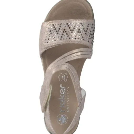 Rieker V3764, Keilsandaletten, Damen, rosegold