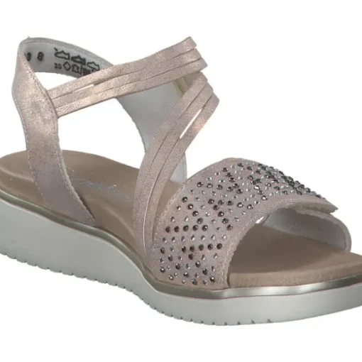 Rieker V3764, Keilsandaletten, Damen, rosegold