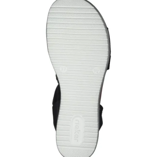 Rieker V3773, Keilsandaletten, Damen, Schwarz