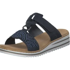 Rieker V0620, Plateau-Pantoletten, Damen, nightblue