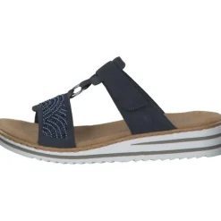 Rieker V0620, Plateau-Pantoletten, Damen, nightblue