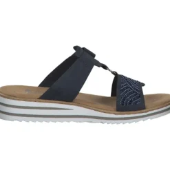 Rieker V0620, Plateau-Pantoletten, Damen, nightblue