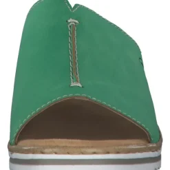 Rieker V0673, Plateau-Pantoletten, Damen, apfel