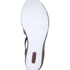 Rieker V3869, Plateau-Sandaletten, Damen, cayenne