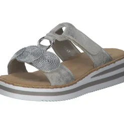 Rieker V02K3, Pantoletten & Badeschuhe, Damen, Silber